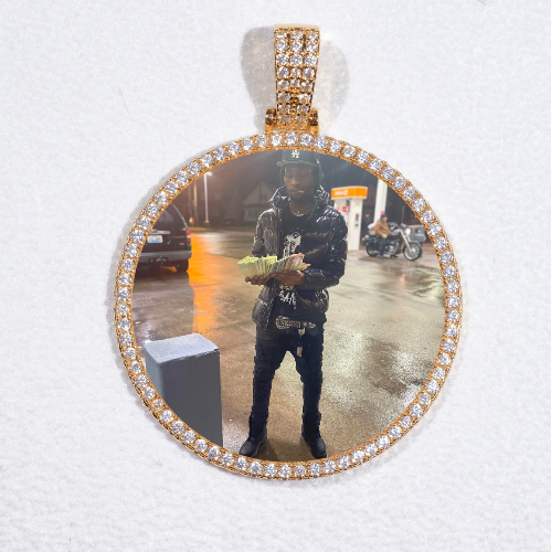 MEDIUM 3D CIRCLE CUSTOM PICTURE PENDANT