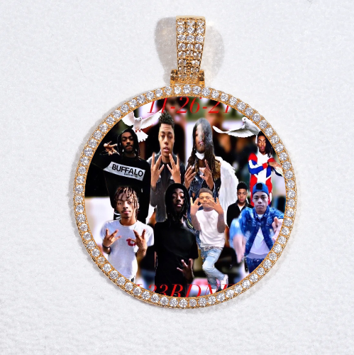 MEDIUM 3D CIRCLE CUSTOM PICTURE PENDANT