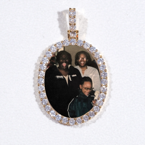 3D Oval Custom Picture Pendant