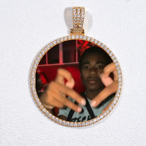 MEDIUM 3D CIRCLE CUSTOM PICTURE PENDANT