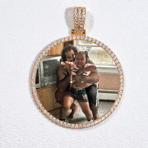 MEDIUM 3D CIRCLE CUSTOM PICTURE PENDANT