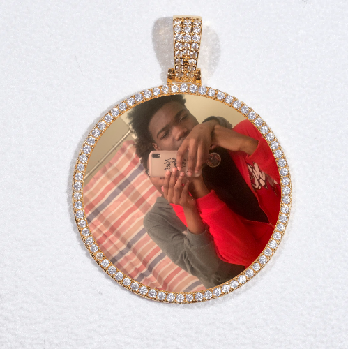 MEDIUM 3D CIRCLE CUSTOM PICTURE PENDANT