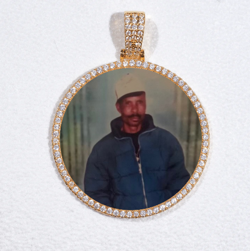MEDIUM 3D CIRCLE CUSTOM PICTURE PENDANT