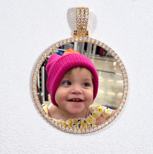 MEDIUM 3D CIRCLE CUSTOM PICTURE PENDANT