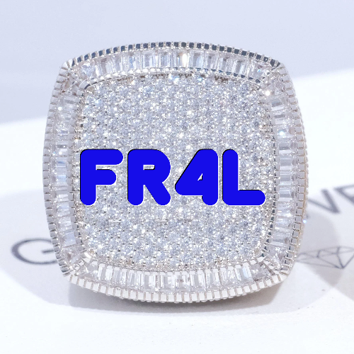 CUSTOM LETTER 3D ICED RING