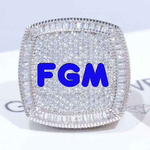 CUSTOM LETTER 3D ICED RING