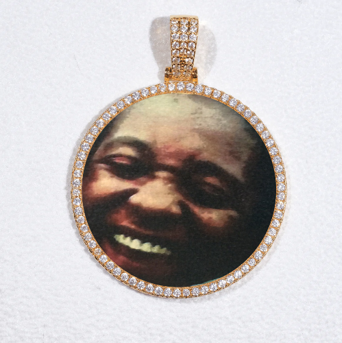 MEDIUM 3D CIRCLE CUSTOM PICTURE PENDANT