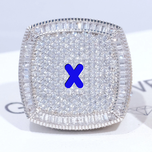 CUSTOM LETTER 3D ICED RING