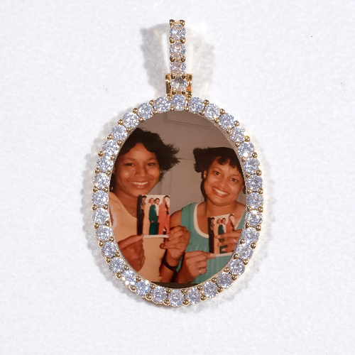 3D Oval Custom Picture Pendant