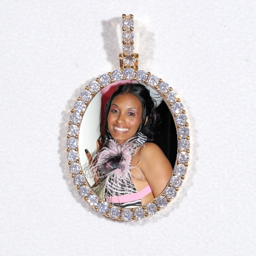 3D Oval Custom Picture Pendant