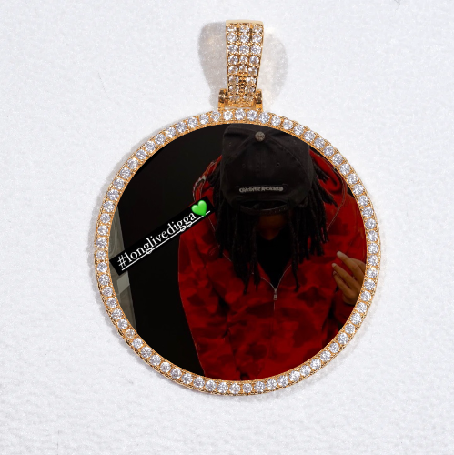 MEDIUM 3D CIRCLE CUSTOM PICTURE PENDANT