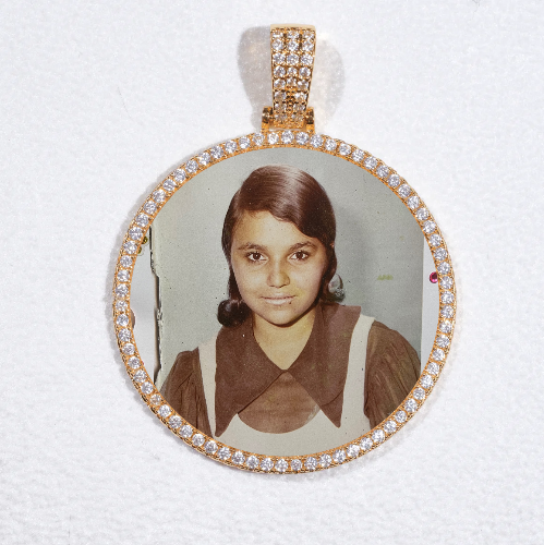 MEDIUM 3D CIRCLE CUSTOM PICTURE PENDANT