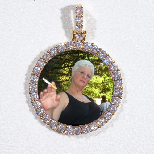 3D CIRCLE CUSTOM PICTURE PENDANT SMALL SIZE