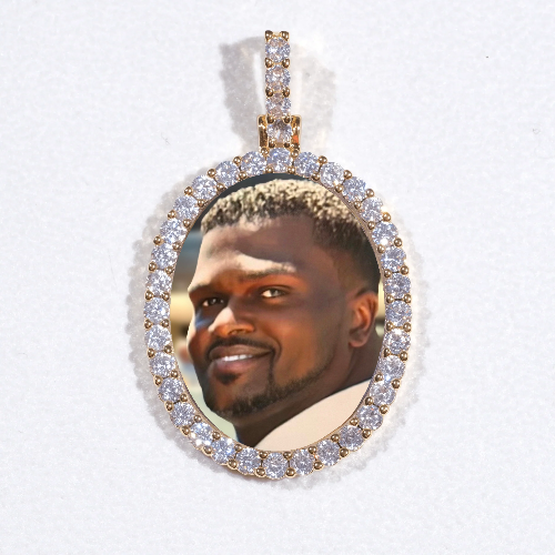 3D Oval Custom Picture Pendant