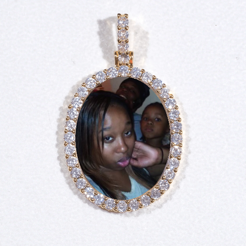 3D Oval Custom Picture Pendant
