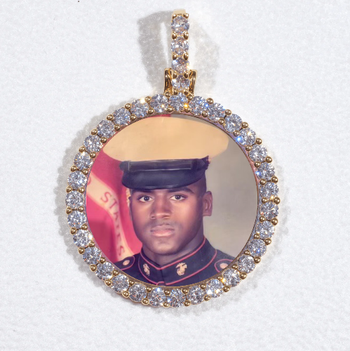 3D CIRCLE CUSTOM PICTURE PENDANT SMALL SIZE