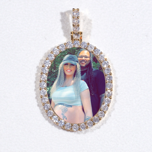 3D Oval Custom Picture Pendant