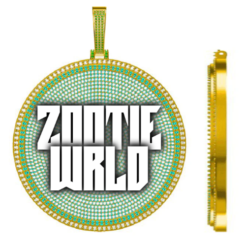 CUSTOM LETTER NECKLACE 3D BIG DISC