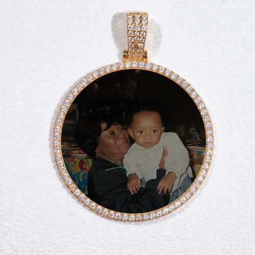 MEDIUM 3D CIRCLE CUSTOM PICTURE PENDANT