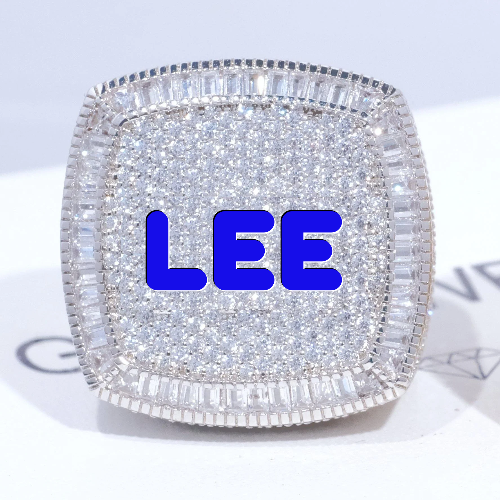 CUSTOM LETTER 3D ICED RING