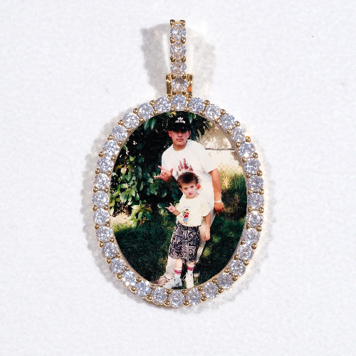 3D Oval Custom Picture Pendant