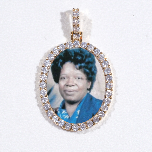 3D Oval Custom Picture Pendant