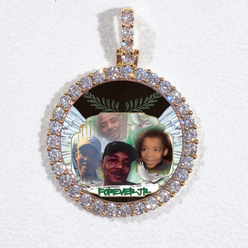 3D CIRCLE CUSTOM PICTURE PENDANT SMALL SIZE
