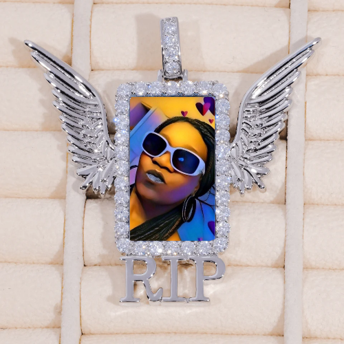 RIP WING 3D CUSTOM PICTURE PENDANT