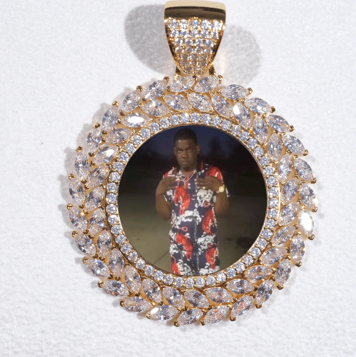 Large 3D Wheat Ear Custom Picture Pendant
