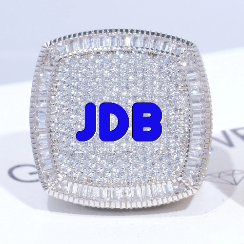 CUSTOM LETTER 3D ICED RING