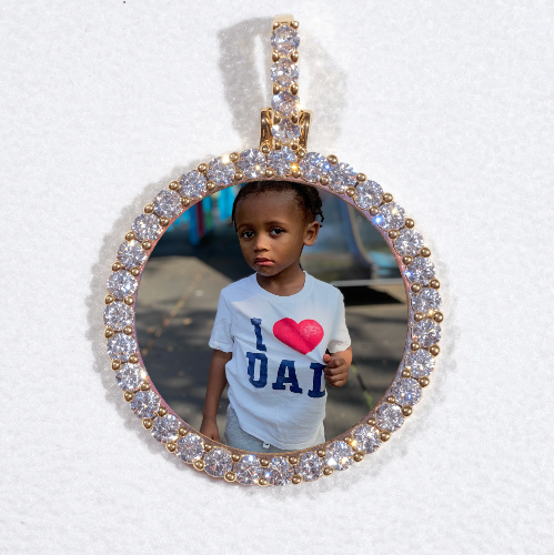 3D CIRCLE CUSTOM PICTURE PENDANT SMALL SIZE