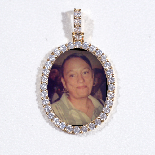 3D Oval Custom Picture Pendant