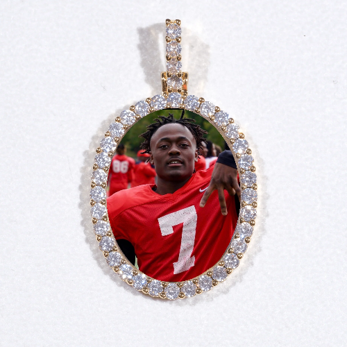 3D Oval Custom Picture Pendant