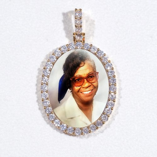 3D Oval Custom Picture Pendant
