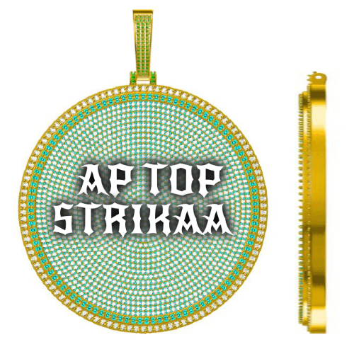CUSTOM LETTER NECKLACE 3D BIG DISC