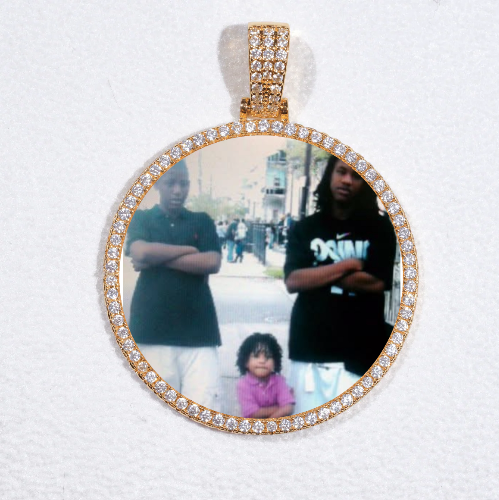 MEDIUM 3D CIRCLE CUSTOM PICTURE PENDANT
