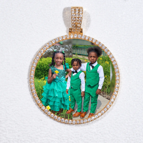 MEDIUM 3D CIRCLE CUSTOM PICTURE PENDANT