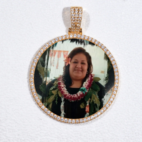 MEDIUM 3D CIRCLE CUSTOM PICTURE PENDANT