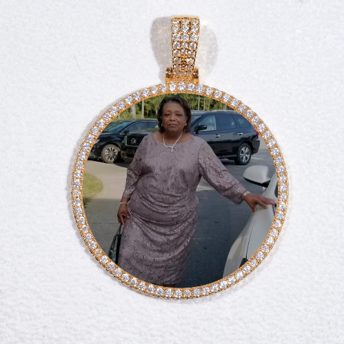 MEDIUM 3D CIRCLE CUSTOM PICTURE PENDANT