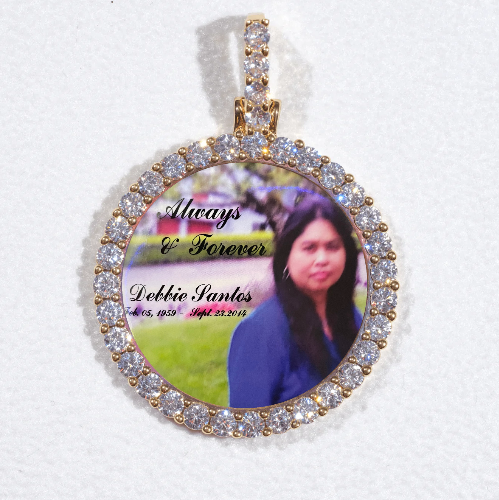 3D CIRCLE CUSTOM PICTURE PENDANT SMALL SIZE