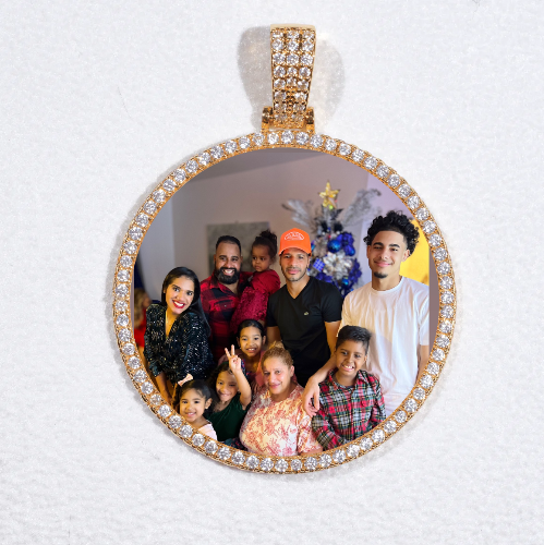 MEDIUM 3D CIRCLE CUSTOM PICTURE PENDANT