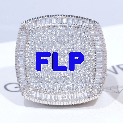CUSTOM LETTER 3D ICED RING