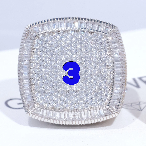 CUSTOM LETTER 3D ICED RING
