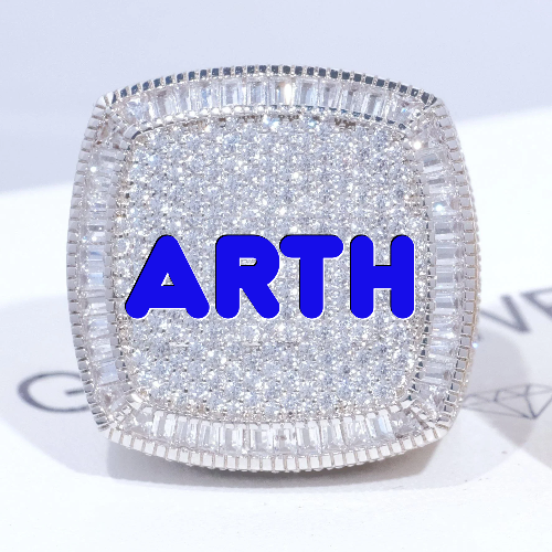 CUSTOM LETTER 3D ICED RING