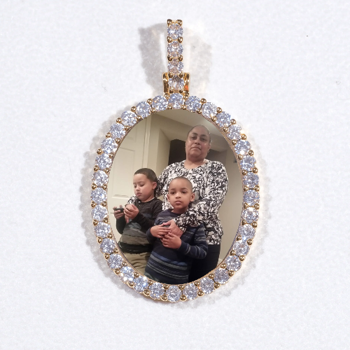3D Oval Custom Picture Pendant