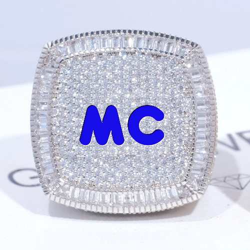 CUSTOM LETTER 3D ICED RING