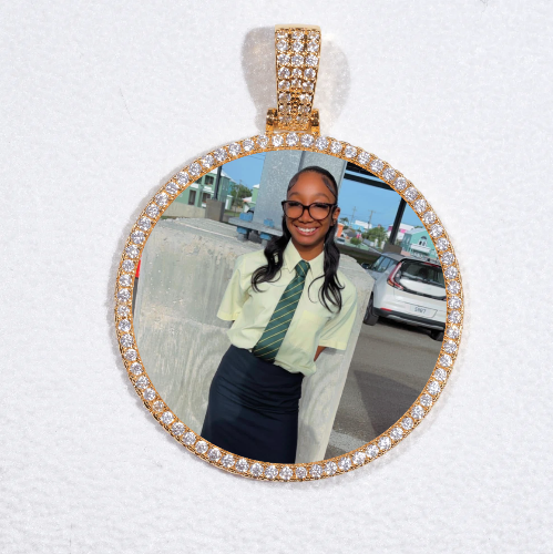 MEDIUM 3D CIRCLE CUSTOM PICTURE PENDANT