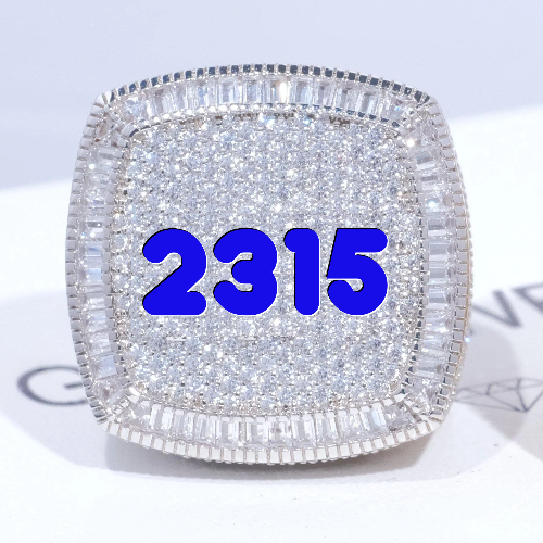 CUSTOM LETTER 3D ICED RING