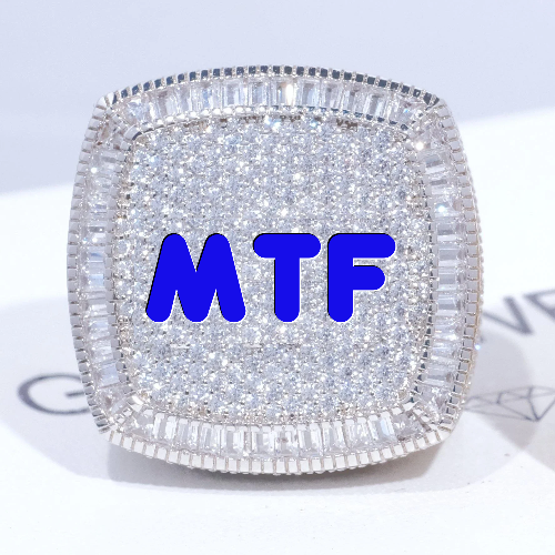 CUSTOM LETTER 3D ICED RING