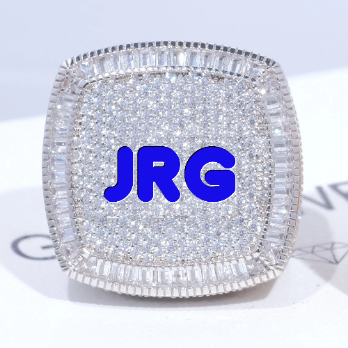 CUSTOM LETTER 3D ICED RING